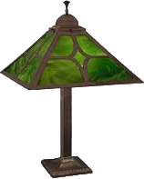 mission and arts and crafts lamp glass shade