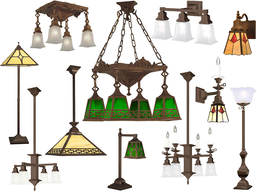 mission style light fixtures and chandeliers