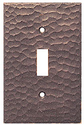 Hammered Copper Switch Plate