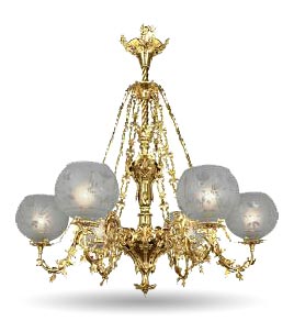 victorian and rococo chandeliers and ceiling lights