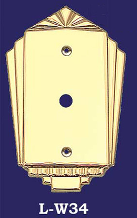 Art Deco Style Dimmer or Cable Cover Plate (L-W34)