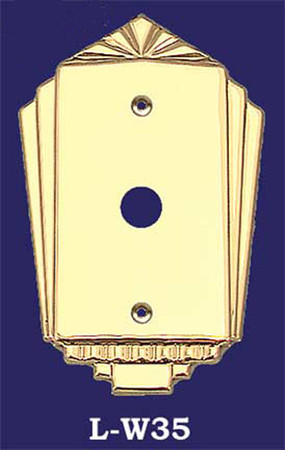 Art Deco Style Single Push Button Switch Plate Cover (L-W35)