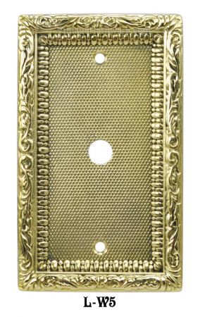 Victorian Decorative Coaxial Cable Jack or Telephone Cord Cover Plate (L-W5)