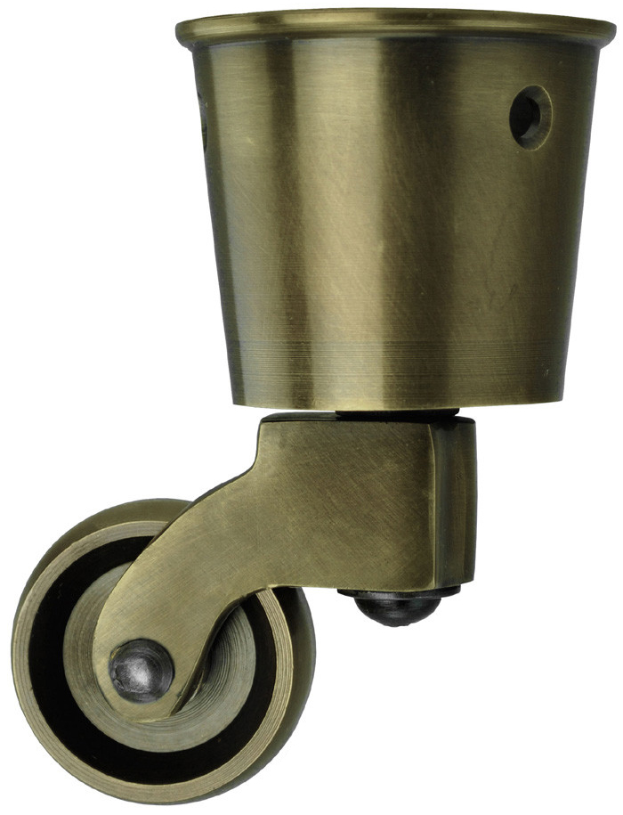 caster cup round wheel furniture extra 3d antique inch brass reproduction casters tapered vintagehardware unlacquered polished hardware move mouse zoom