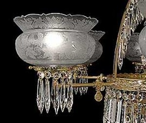 Antique Reproduction Crown Glass Handcut Oakleaf 4