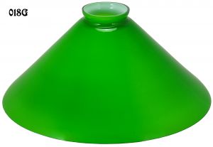 Glass Shade Recreated Green 10" Cone Shade, 2 1/4" Fitter (018G)