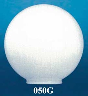 12" Diameter Opal Glass Ball Shade 6" Fitter (050G)