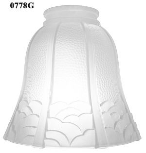 Glass Shade Recreated Arts & Crafts Frosted Glass Shade 2 1/4" Fitter (0778G)