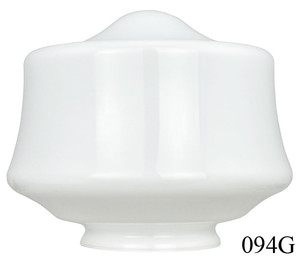 Recreated 8" Schoolhouse Glass Shade 4" Fitter (094G)
