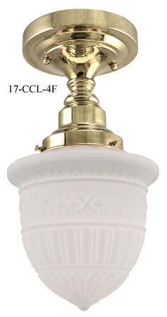 Close Ceiling Light, Schoolhouse Style with 4