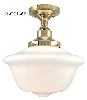 Close Ceiling Light Schoolhouse Style, Semi-Flush Mount with 6" Fitter (18-CCL-6F)