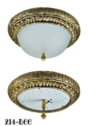 Victorian or Edwardian Close Ceiling Light Flush Mount 15W LED Bowl (214-BCC)
