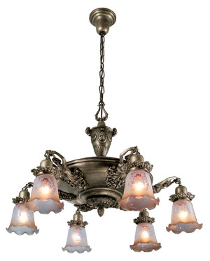 Figural Victorian Pan Light With Maidens (335-EPC-AC)