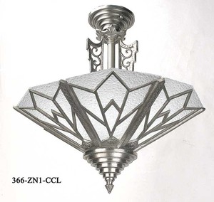 Art Deco Manhattan Close Ceiling Chandelier (366-ZN-CCL)