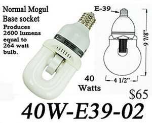 Induction Mogul Base E39 Light Bulb