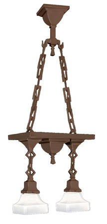 Mission Chain Mounted Double Pendant Ceiling Light (423-SPN-EP)