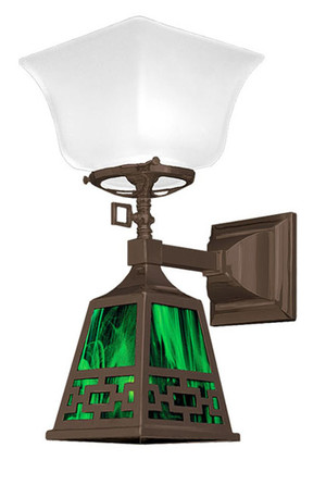 Transitional Mission Sconce Chain Design Shade (546-SC2-GE)