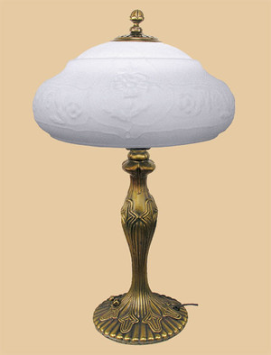 Art Deco Table Lamps Katherine Series with Satin Opal Glass Shades (577-KTL-FP)
