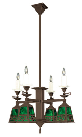 Gas Mission Candle & Electric Chandelier Chain Shade (601-QC1-SA)