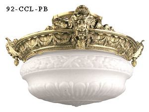Empire Style Close Ceiling Light 2 Lamps (92-CCL-PB)