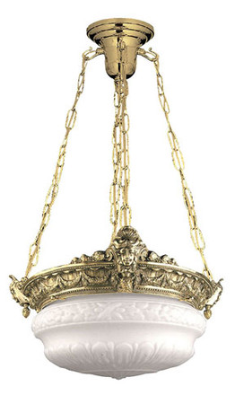 Empire Style Chain Mounted Chandelier with 4 Sockets (92-CHB-PB)