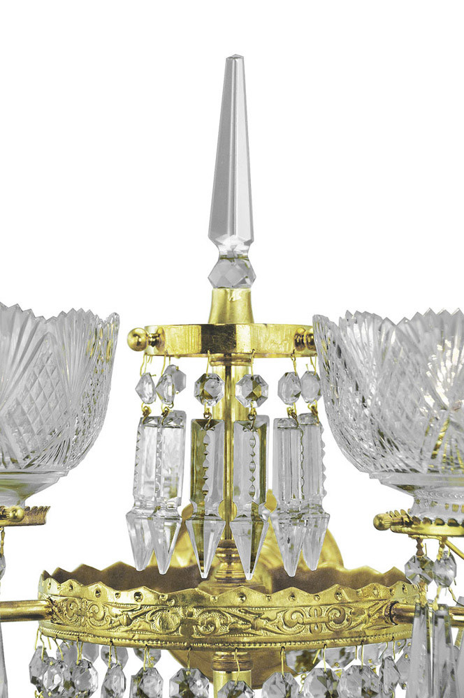 Vintage Hardware & Lighting Victorian Sconce Crystal Prism Deluxe