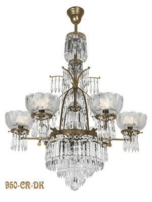 Crystal Prism 6 Light Oxley Giddings Chandelier (950-HCR-RC)