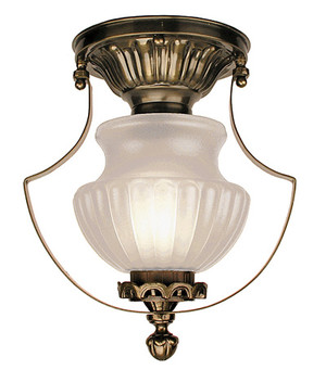 Victorian Low Ceiling Light With Frosted Shade (96-MP1-CCL)