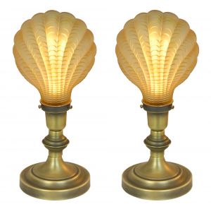 Very Unusual Art Deco "Odeon" Style British Motif Theatre Table Lights (ANT-1151)
