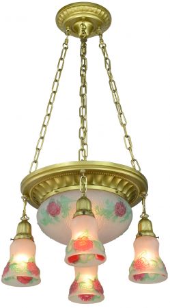 Edwardian Ceiling Bowl Light with Puffy Style Shades (ANT-1272)