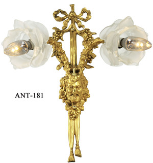 Antique French Dore Double Sconce (ANT-181)