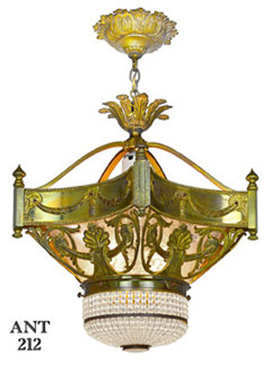Antique French Turn-of-the-Century Chandelier (ANT-212)