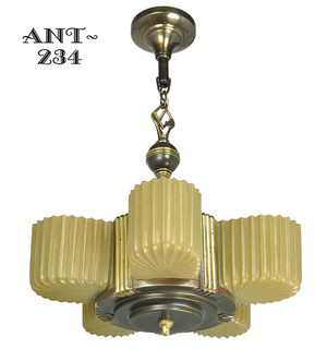 Antique Art Deco Markel 5 Light Chandelier (ANT-234)