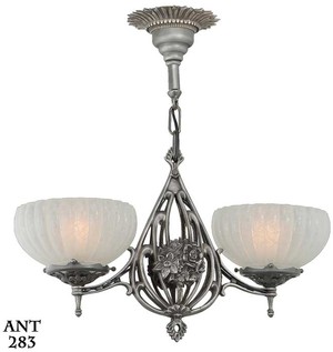 Art Nouveau/Deco American 2 light Pendant (ANT-283)