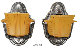Art Deco Slip Shade Pair of Wall Sconces (ANT-354)