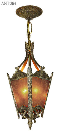 Arts and Crafts Style Antique Mica Panel Hall Lantern Pendant Light (ANT-364)