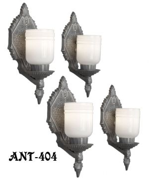 Set of Four Matching Arts & Crafts Antique Wall Sconces (ANT-404)