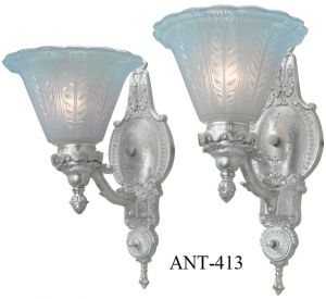Lovely Pair of Circa 1920 Large Wall Sconces (ANT-413)