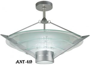 Mid-century Modern "California Approved" Tiered Glass Chandelier (ANT-419)