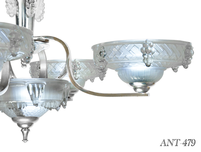 Vintage Hardware Lighting French Art Deco 5 Light Ezan Icicle Vintage Hardware Lighting French Art Deco 5 Light Ezan Icicle Chandelier Rewired For Led Ant 479