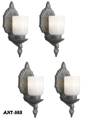 Set of Four Matching Arts and Crafts Antique Wall Sconces (ANT-583)