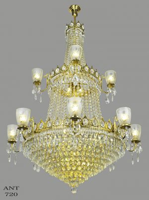 Large Crystal Chandelier Elegant Grand Ballroom Ceiling Light Fixture (ANT-720)