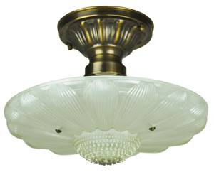 Antique Glass 3 Chain Ceiling Bowl Light Fixture (ANT-809_BOWL)