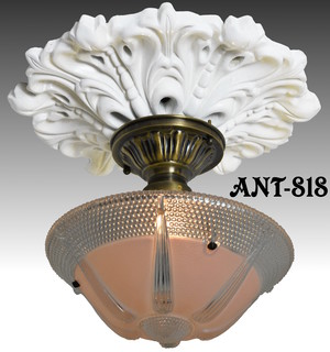 Antique Glass 3 Chain Ceiling Bowl Light Fixture (ANT-818_BOWL)