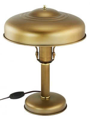 Art Deco Streamline Table Lamp Metal Shade Rewired Antique Desk Light (ANT-891)