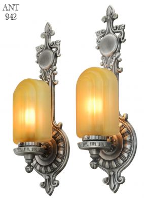 Wonderful Pair of Matching 1920's to Art Deco Sconces (ANT-942)