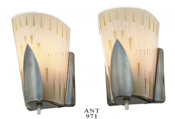 Mid-Century-Modern Pair of Wall Sconces by Virden (ANT-971)