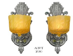 Pair of American Art Deco sconces by Lincoln (ANT-290)