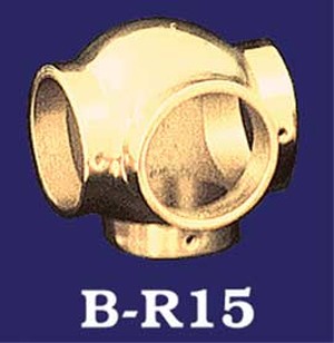 Classic Style Brass Ball Side Outlet For Bar Rails (B-R15)