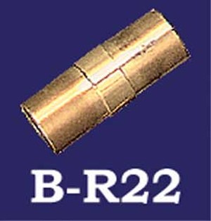 Brass Bar Rail Short Center Connector (B-R22)